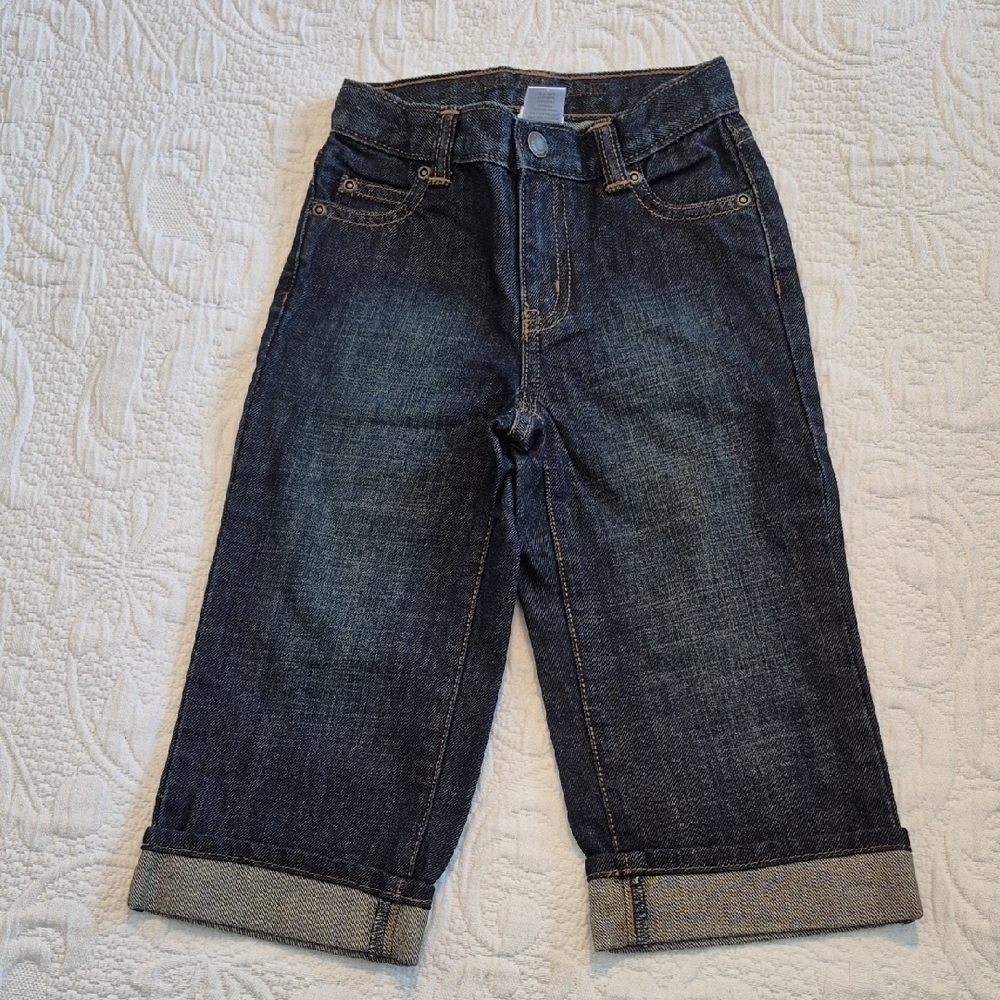 Janie and Jack boys 18 - 24 months dark wash jeans, nwot